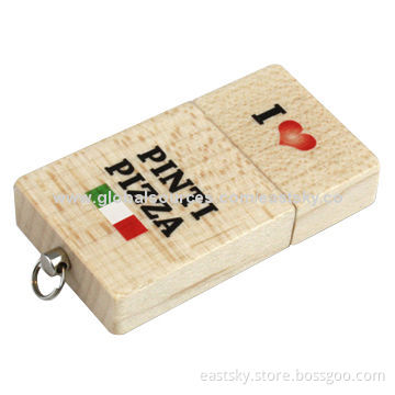 Custom wooden flash drive, PC, notebook and Macintosh with USB portNew